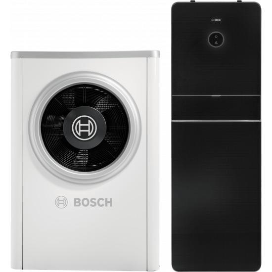 Bosch 9kW Compress 7000i AW ar integrētu karstā ūdens tvertni 184L (Solar) (Black)