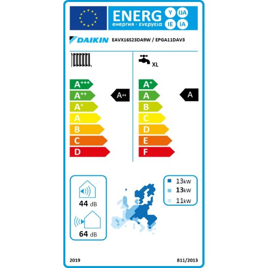 Daikin 11kW Altherma 3 ar integrētu karstā ūdens tvertni 230L, ar dzesēšanas funkciju