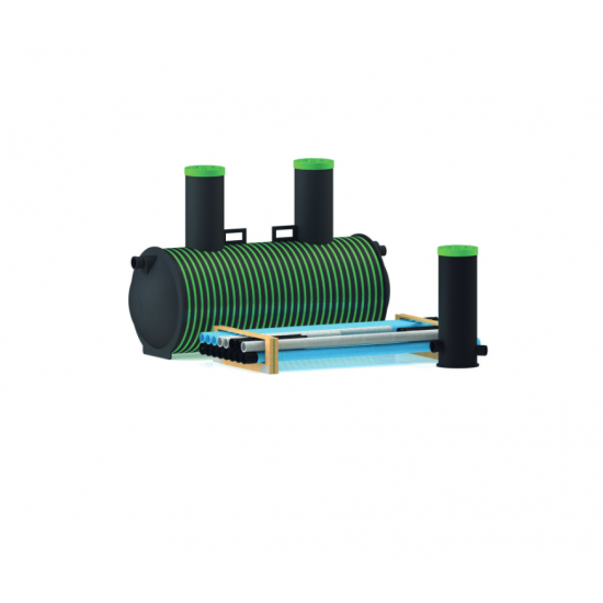 Three-chamber septic tank Ecolife Pipelife V=2m³