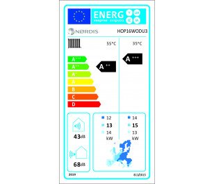 Nordis Optimus PRO Split 16kW ar integrētu karstā ūdens tvertni 240L