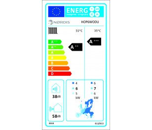 Nordis Optimus PRO Split 6kW ar integrētu karstā ūdens tvertni 190L (Tens 9kW)