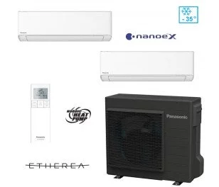 Panasonic 5,3/6,4kW (CU-2Z50ABEC) Multisplit с двумя внутренними блоками 2,5/3,4kW NZ Etherea (Nanoe X) (CS-NZ25YKE-1)