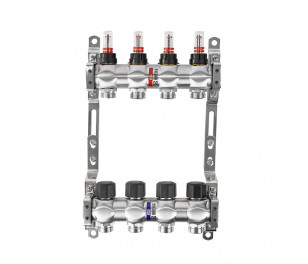 Коллекторный блок RAFTEC с расходомерами, 2 контура (RC03-02)